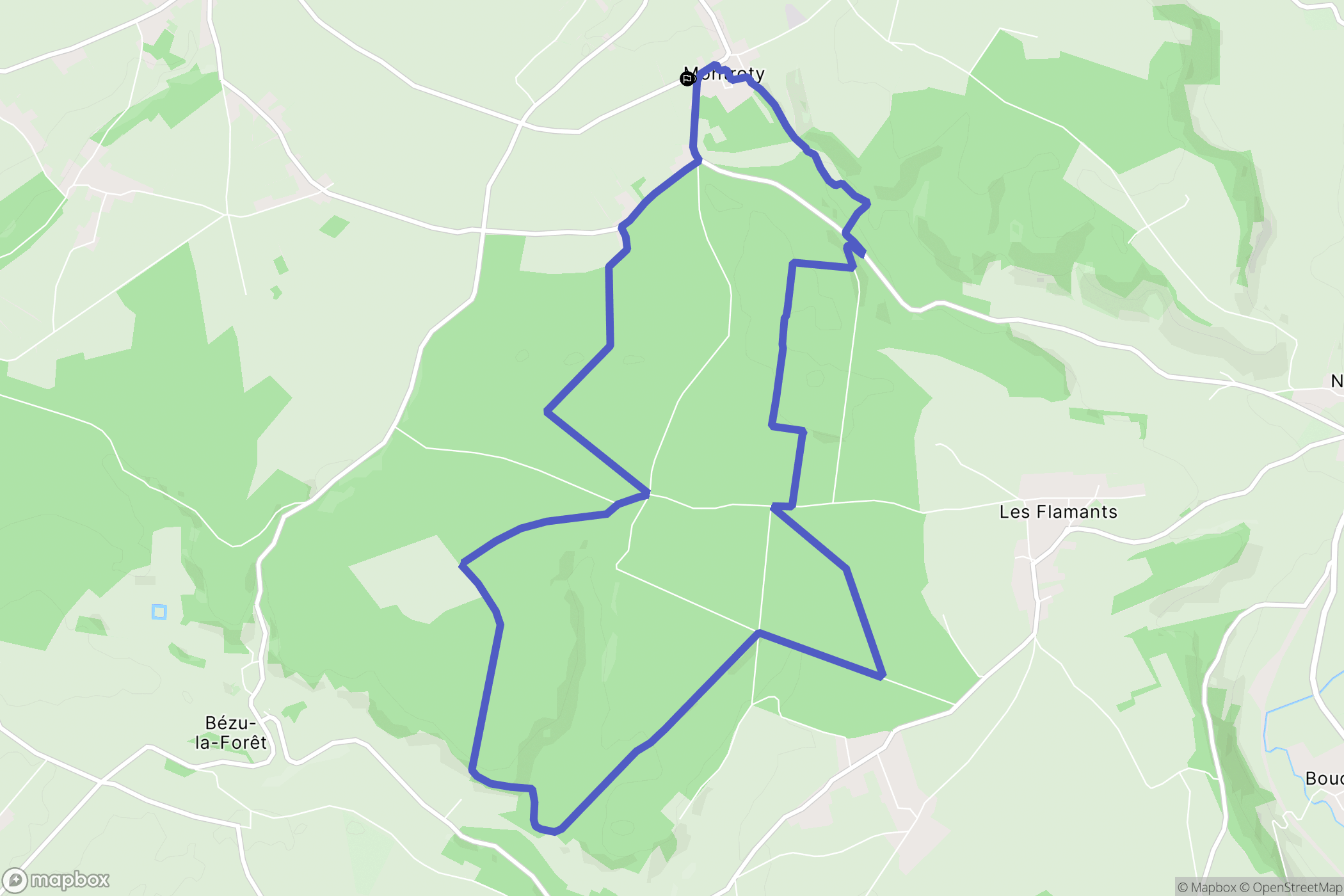 Montroty : carte du parcours de randonnée - France