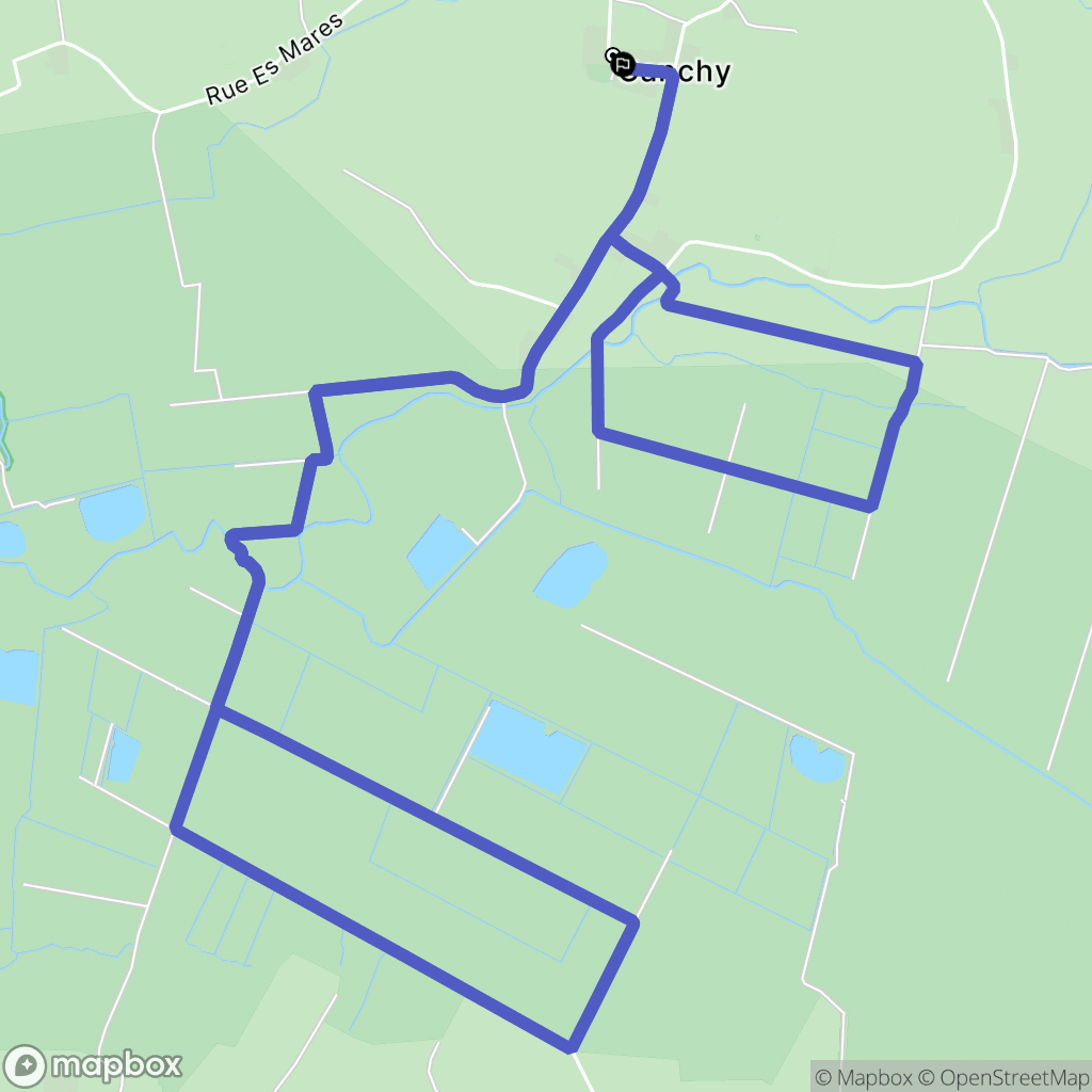 Canchy : carte du parcours de randonnée - France