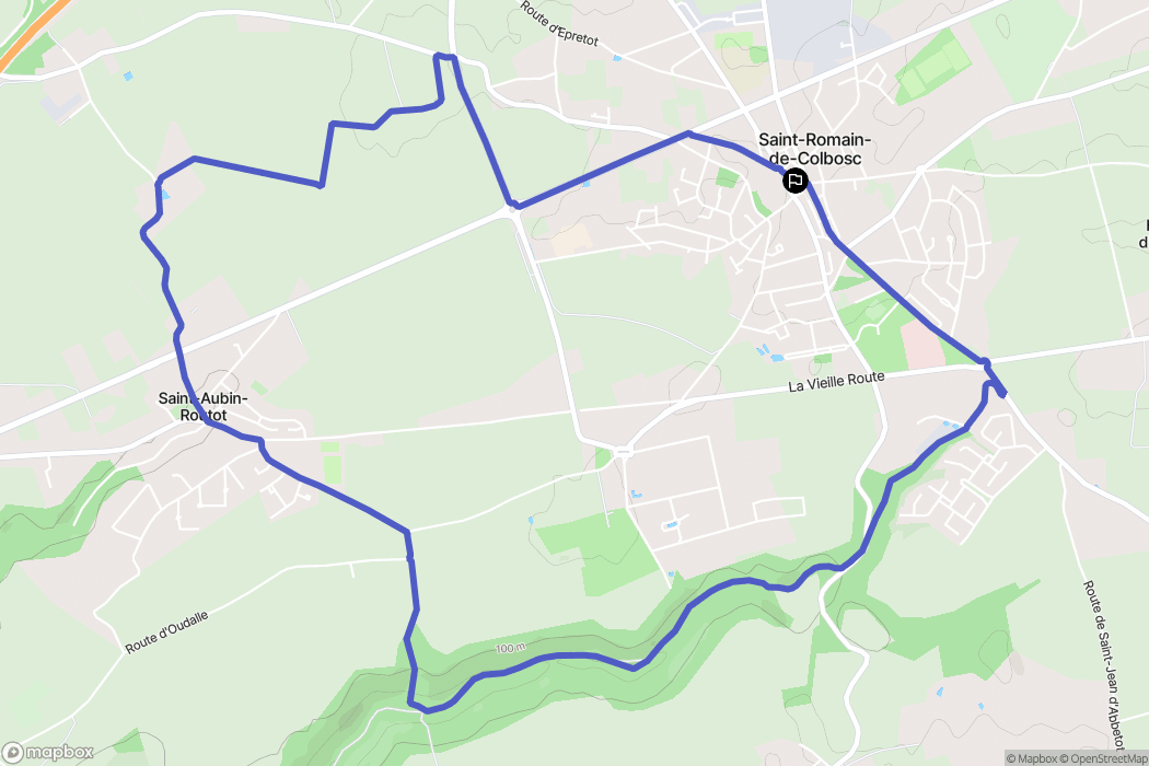 Saint-Romain-de-Colbosc : carte du parcours de randonnée - France