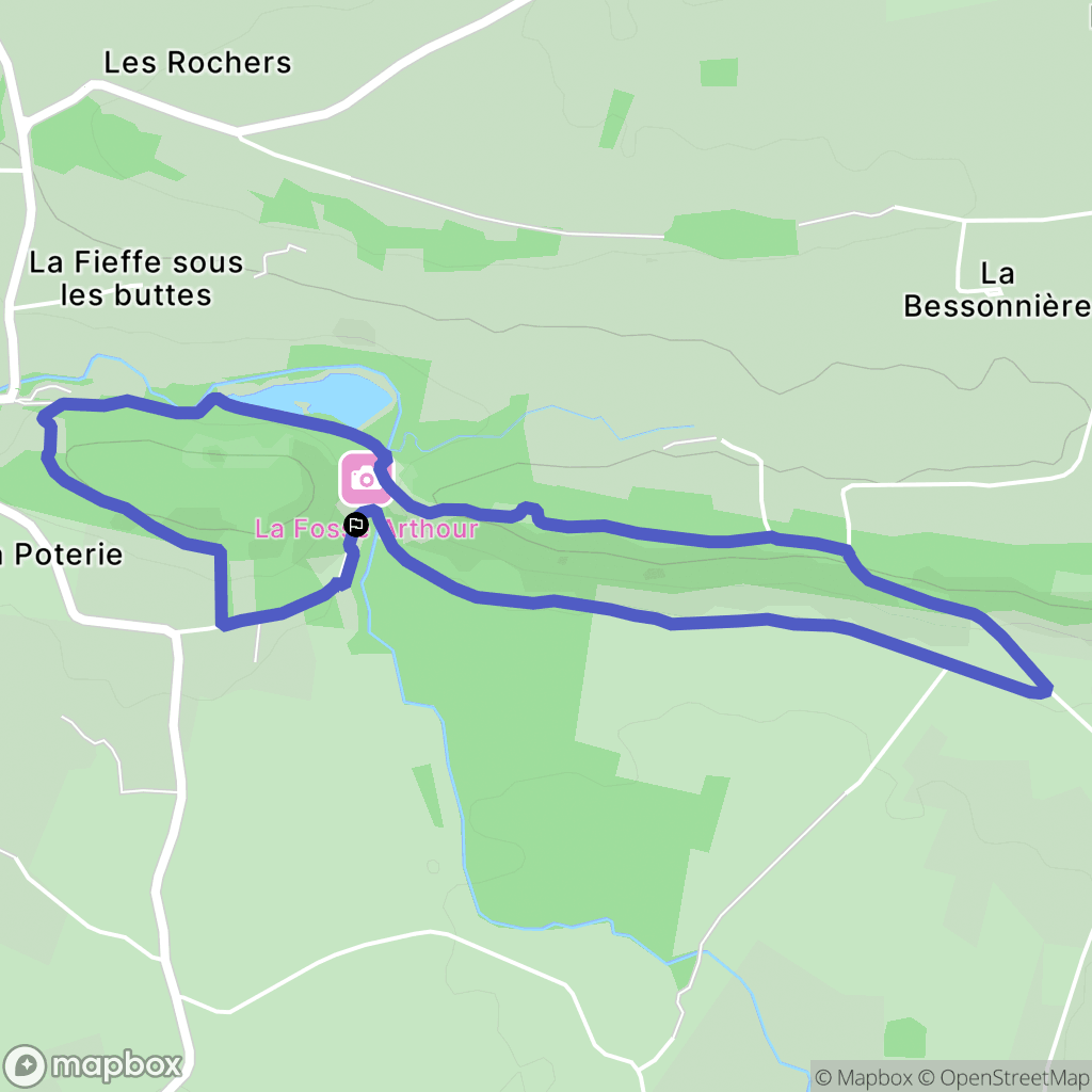 Saint-Georges-de-Rouelley : carte du parcours de randonnée - France