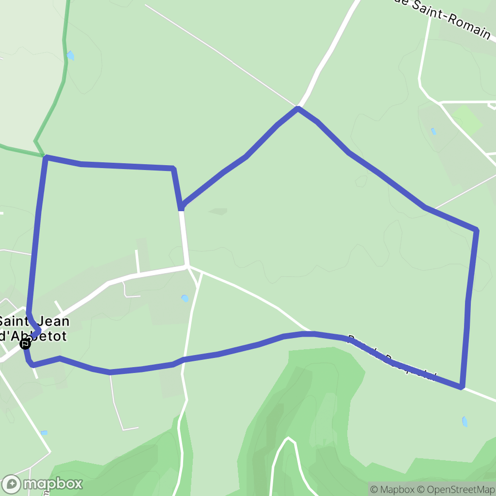 Saint-Jean-d'Abbetot : carte du parcours de randonnée - France