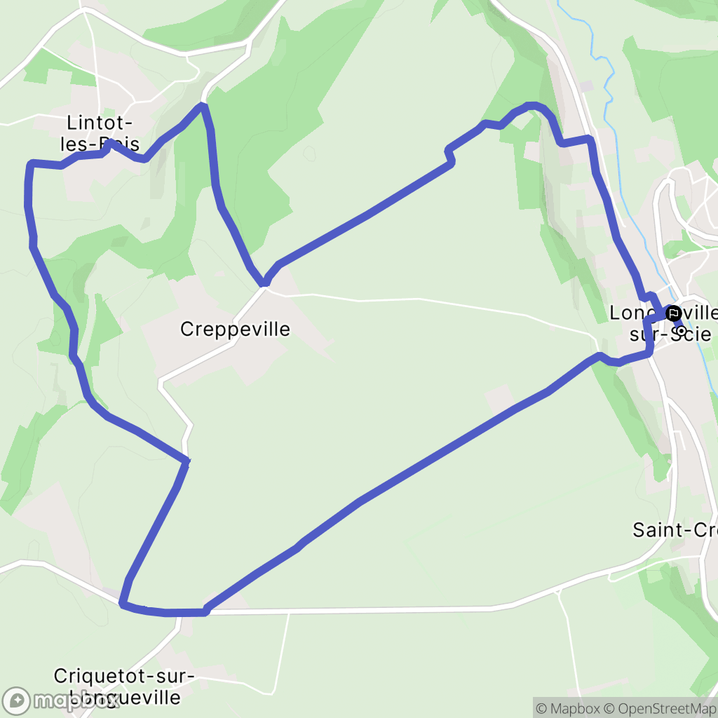 Longeville-sur-Scie : carte du parcours de randonnée - France