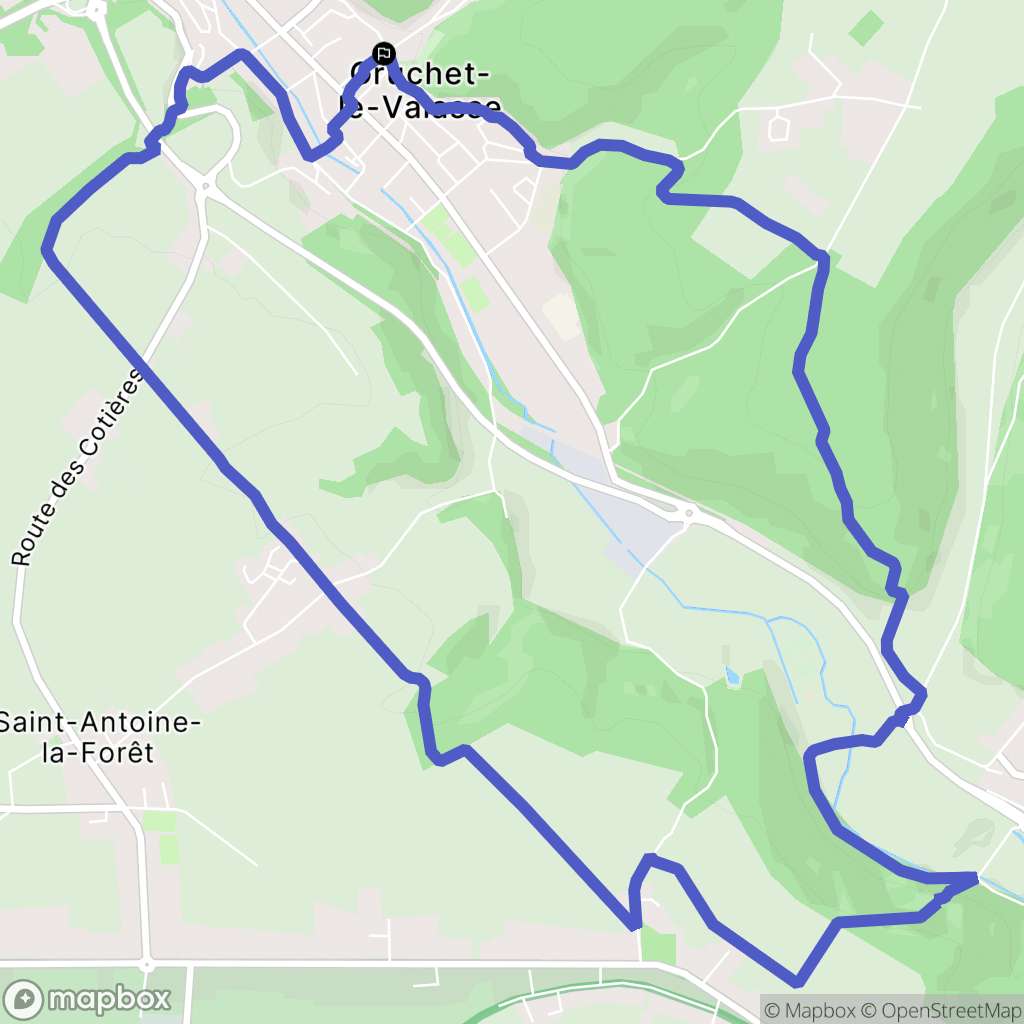 Gruchet-le-Valasse : carte du parcours de randonnée - France