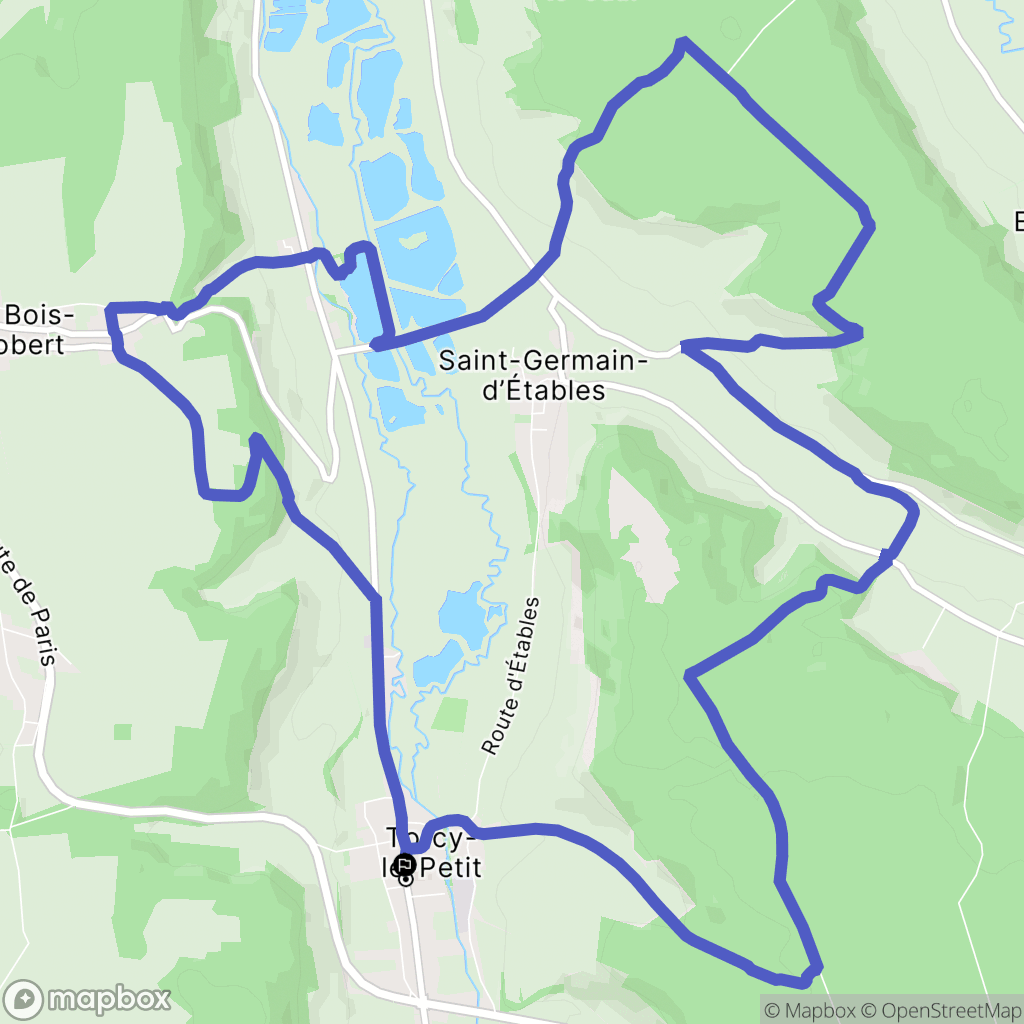 Torcy-le-Petit : carte du parcours de randonnée - France