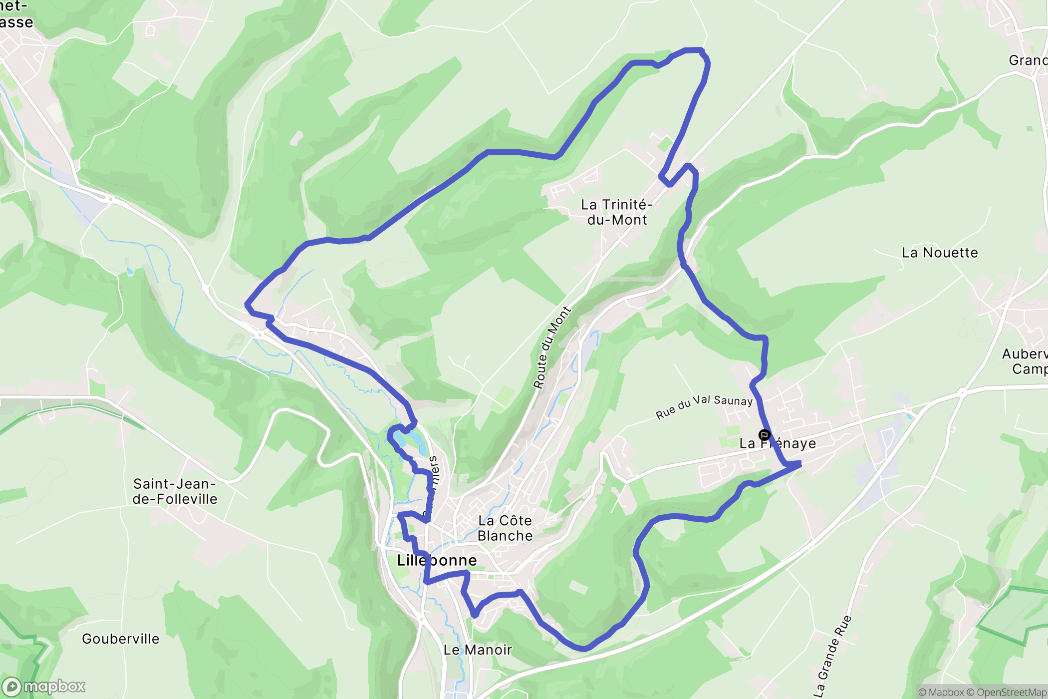 La Frénaye : carte du parcours de randonnée - France