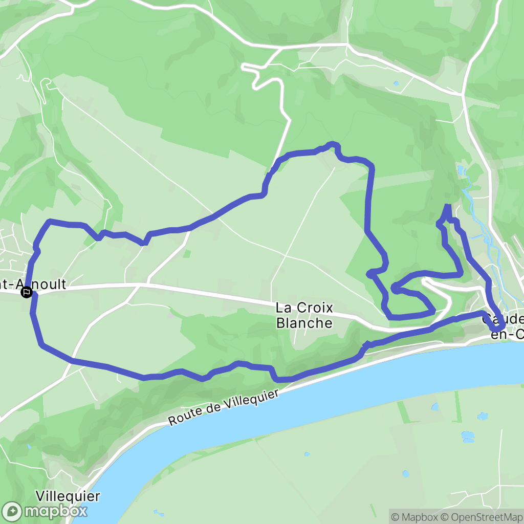 Saint-Arnoult (Caudebec-en-Caux) : carte du parcours de randonnée - France