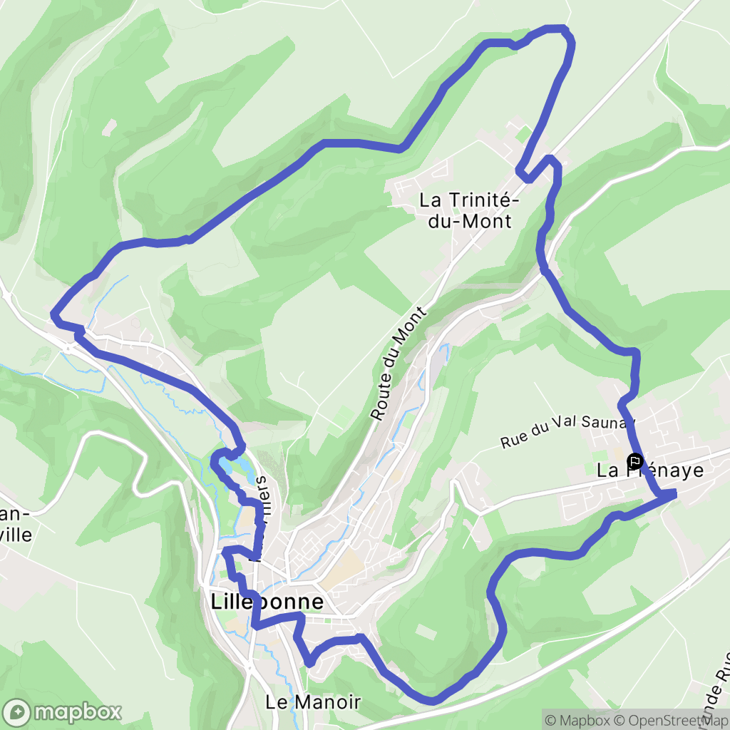 La Frénaye : carte du parcours de randonnée - France