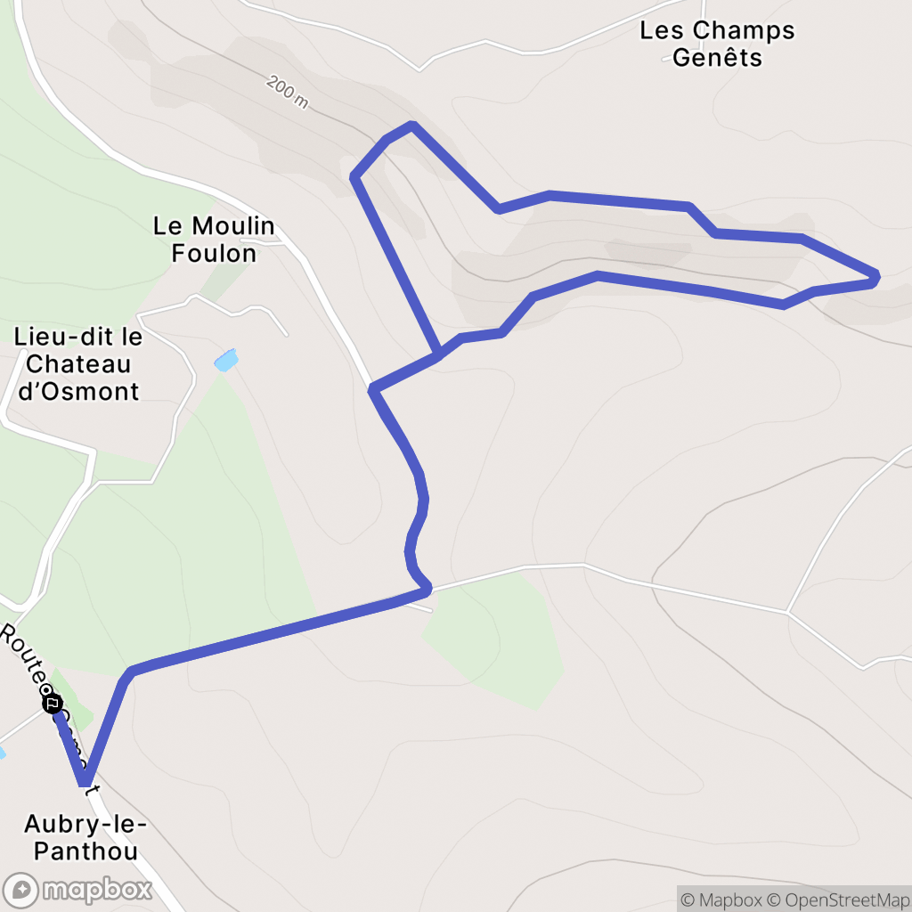Aubry-le-Panthou : carte du parcours de randonnée - France