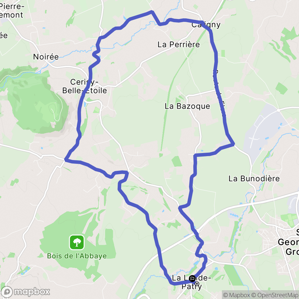 La Lande-Patry : carte du parcours de randonnée - France