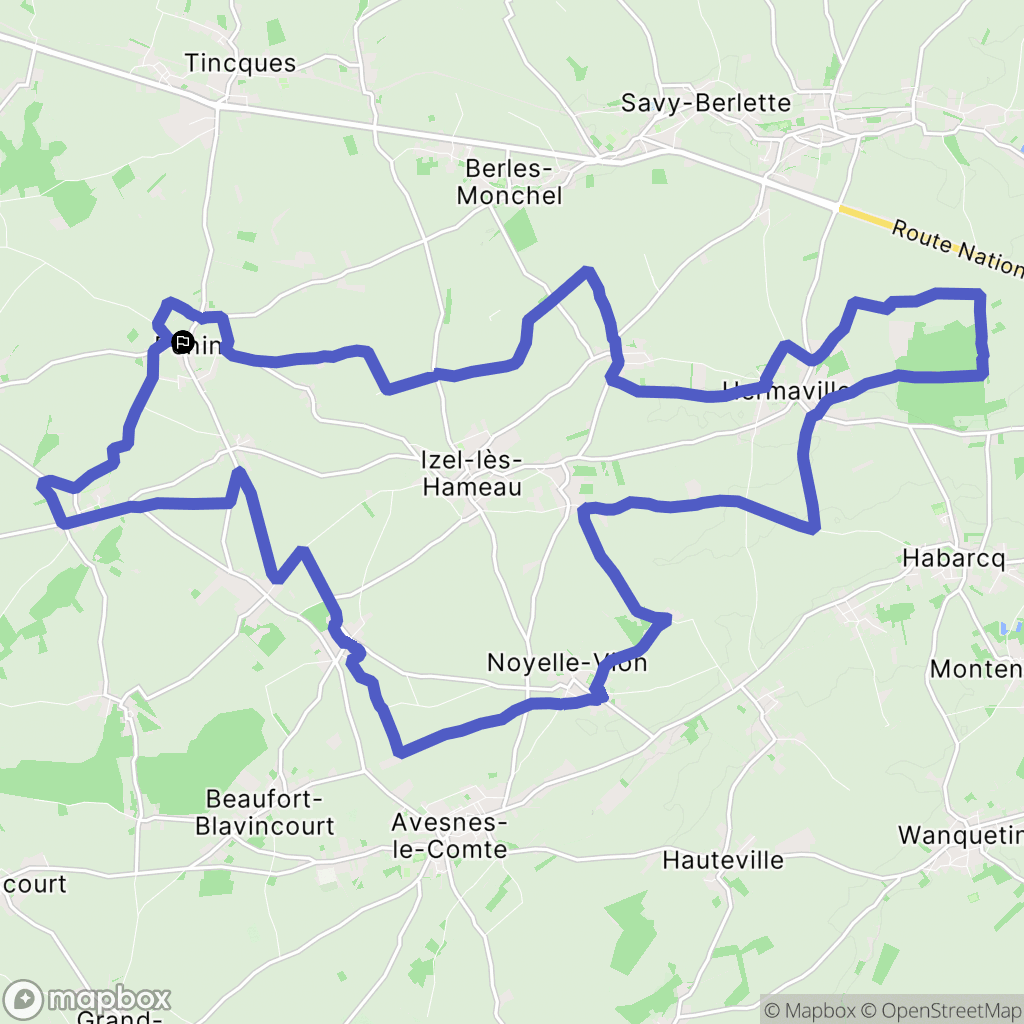 Penin : carte du parcours de randonnée - France