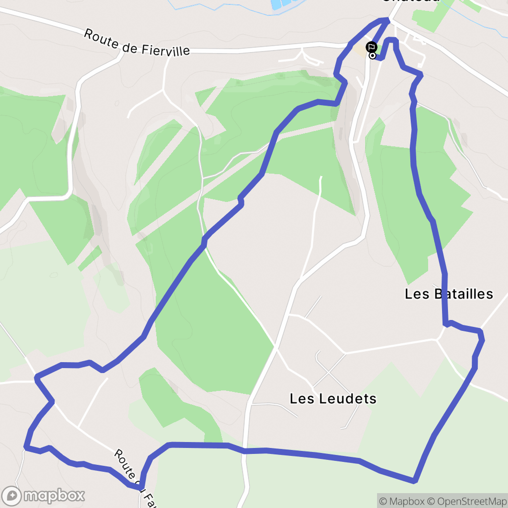 Blangy-le-Château : carte du parcours de randonnée - France