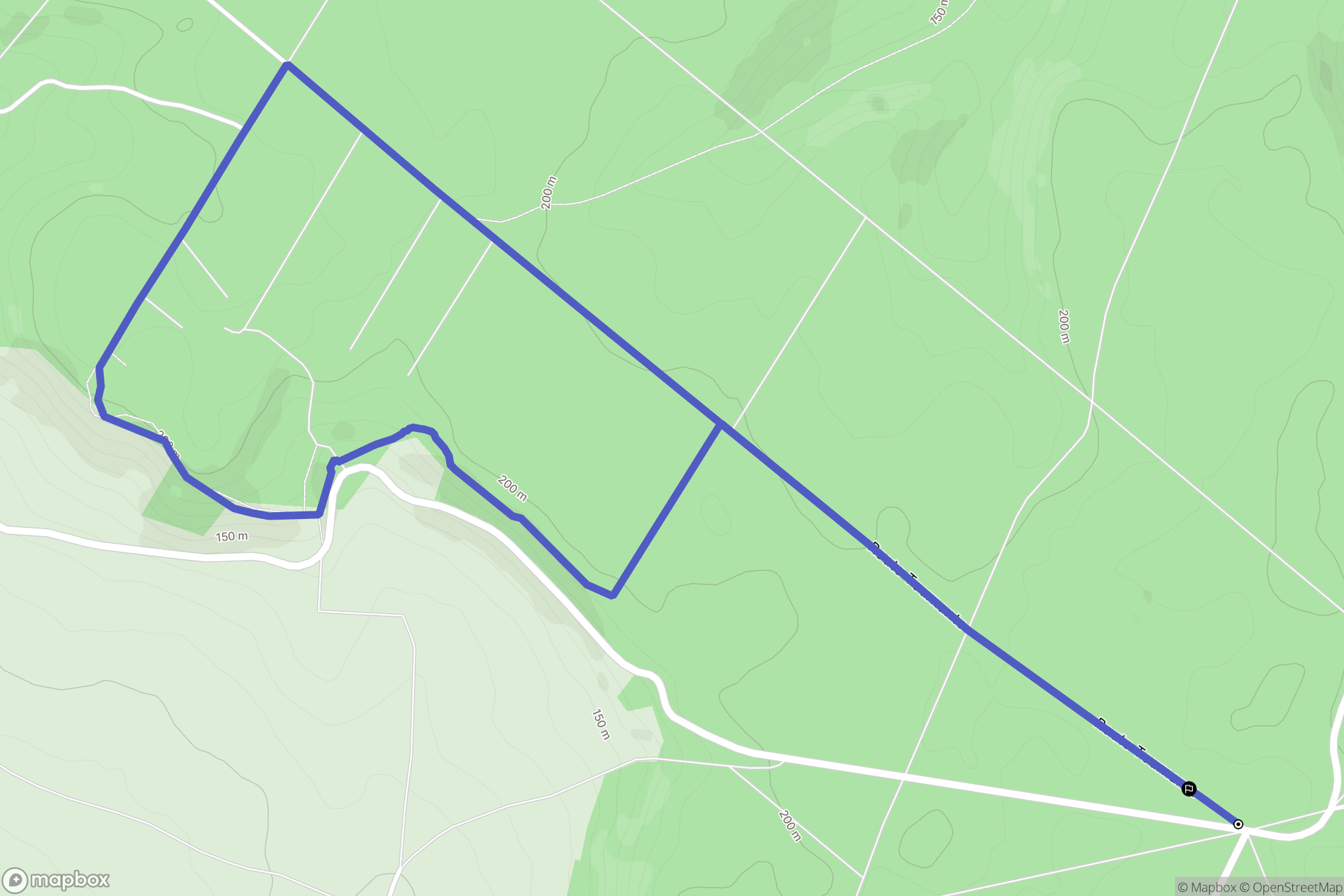 Grandcourt : carte du parcours de randonnée - France