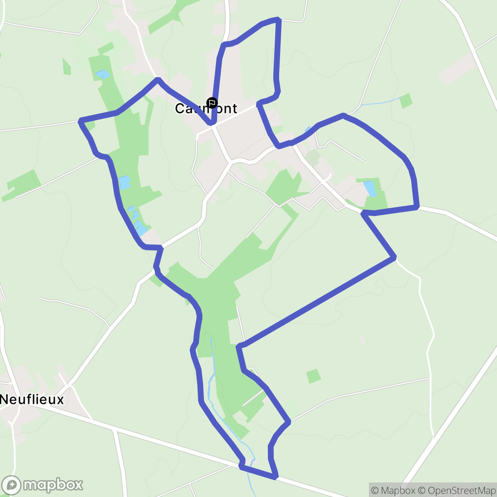 Caumont : carte du parcours de randonnée - France