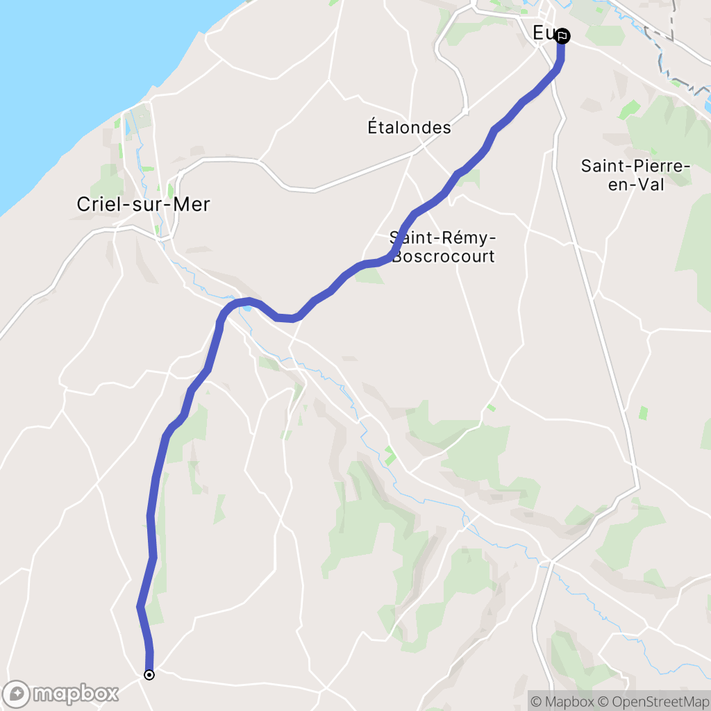 Saint-Quentin-au-Bosc : carte du parcours de randonnée - France
