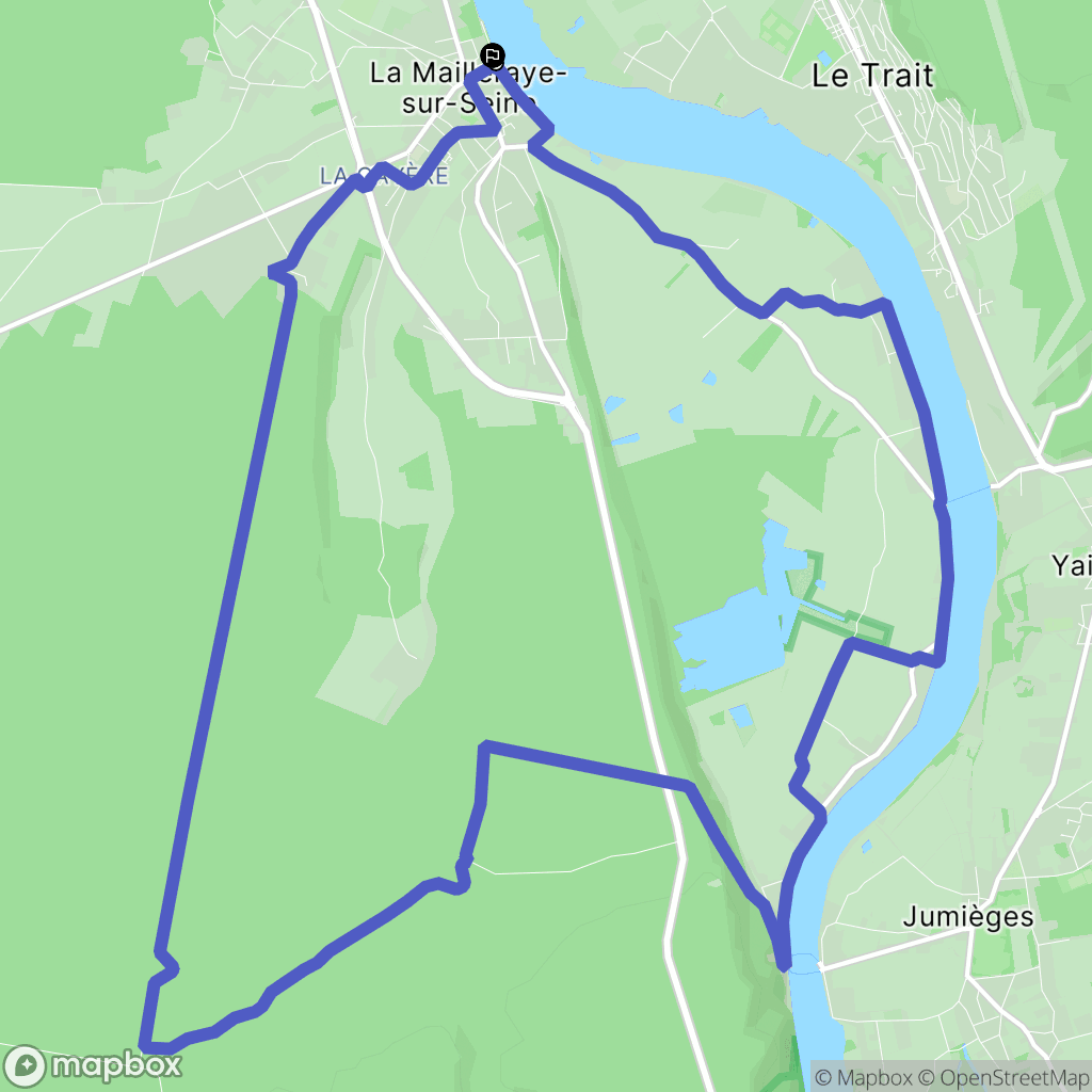 Arelaune-en-Seine : carte du parcours de randonnée - France