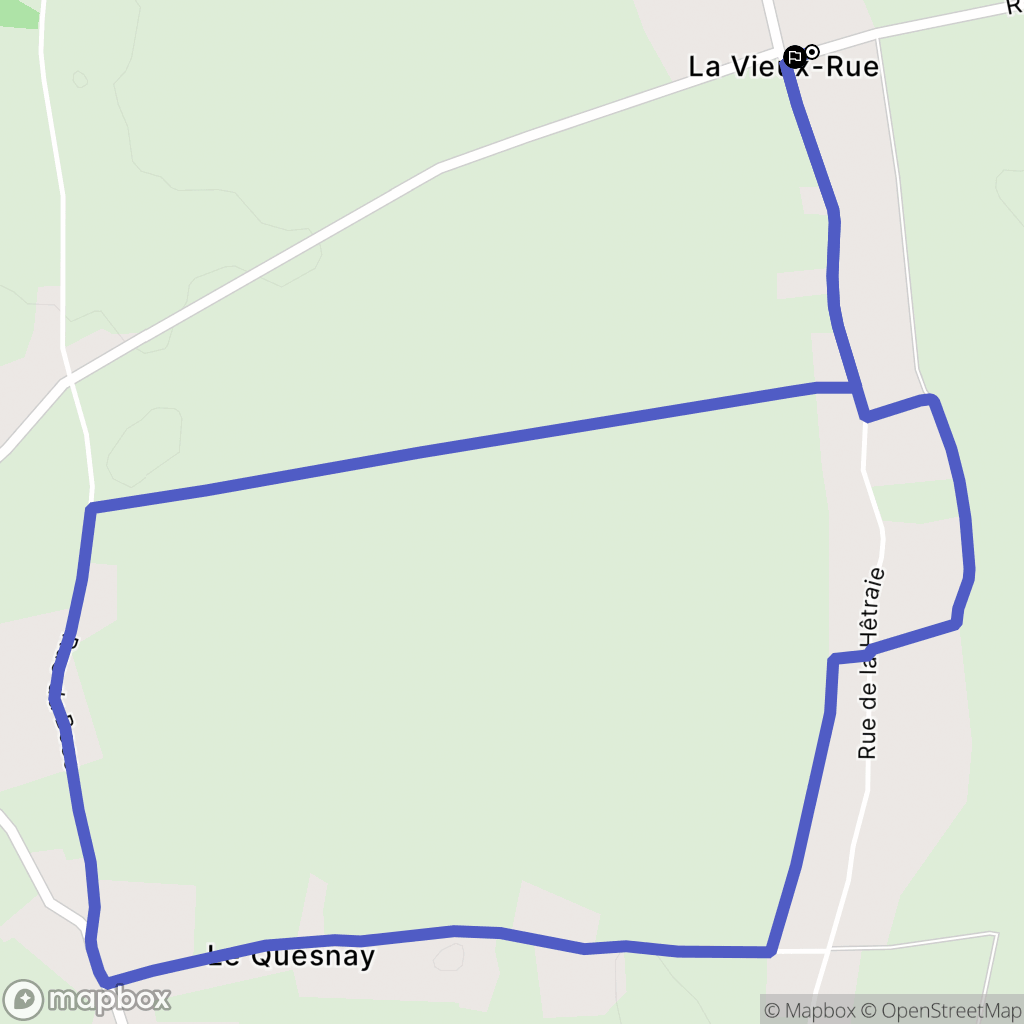 La Vieux-Rue : carte du parcours de randonnée - France