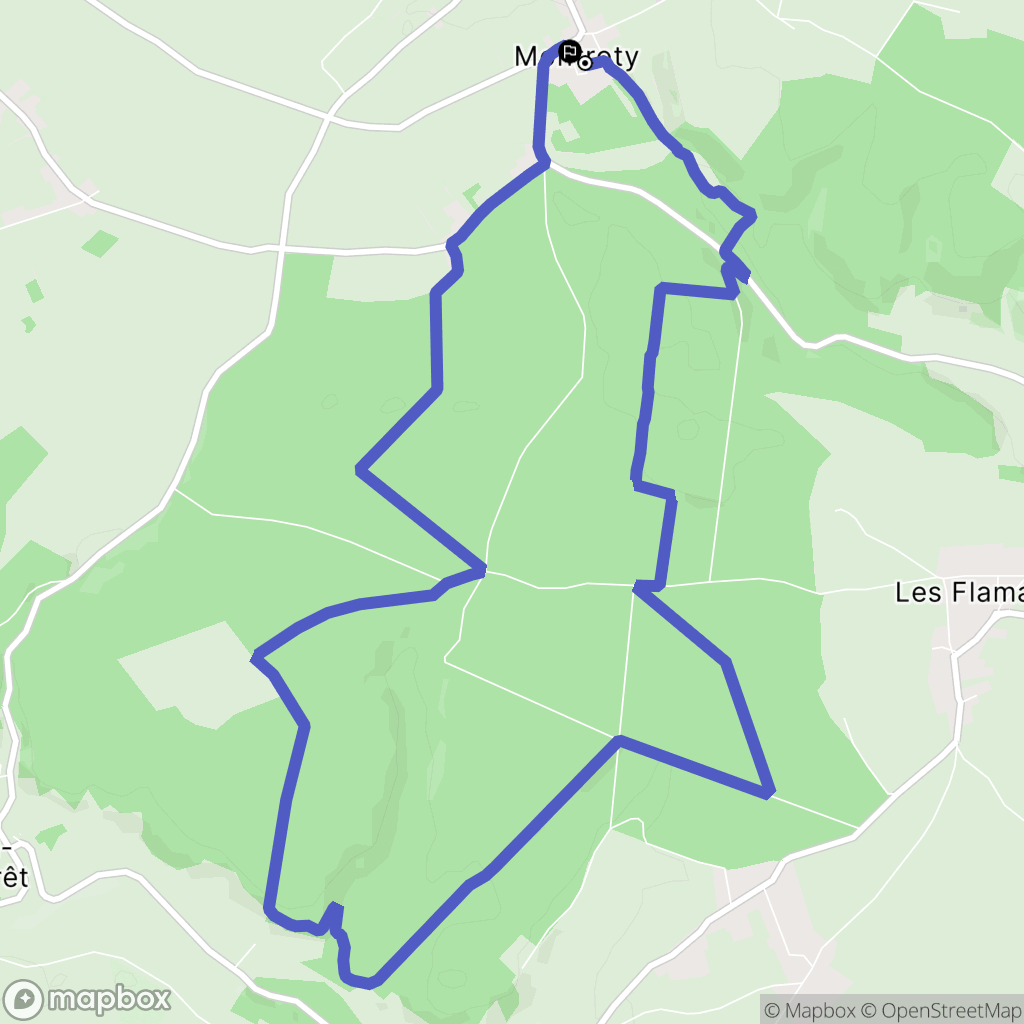 Montroty : carte du parcours de randonnée - France