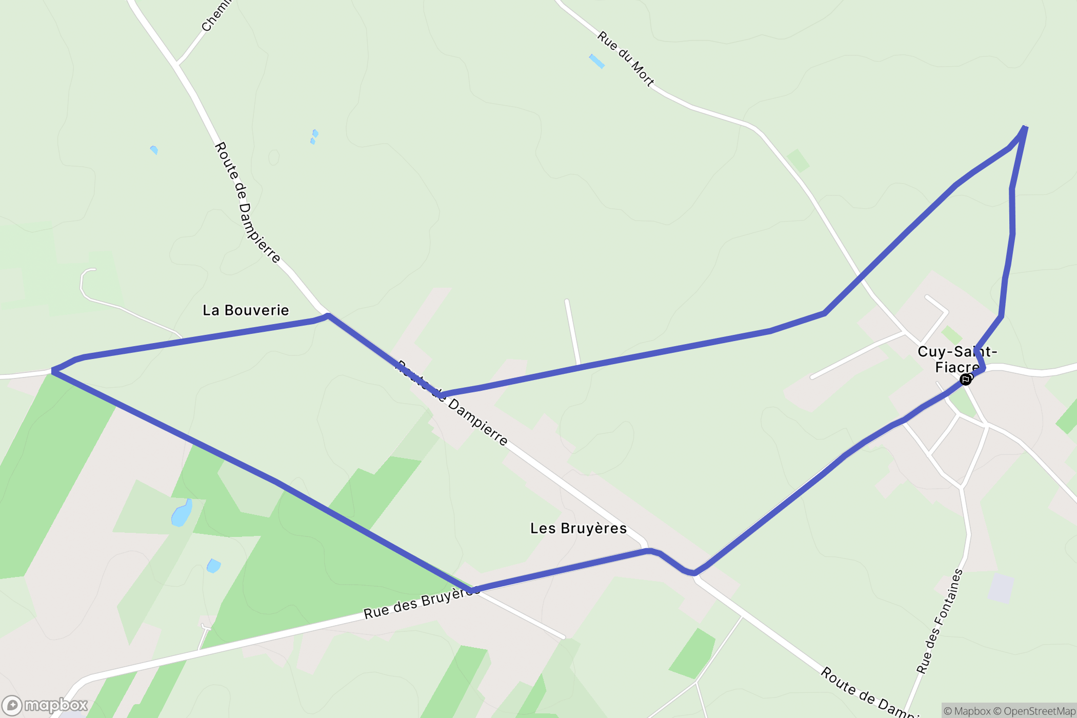 Cuy-Saint-Fiacre: routekaart voor buitenactiviteiten - France