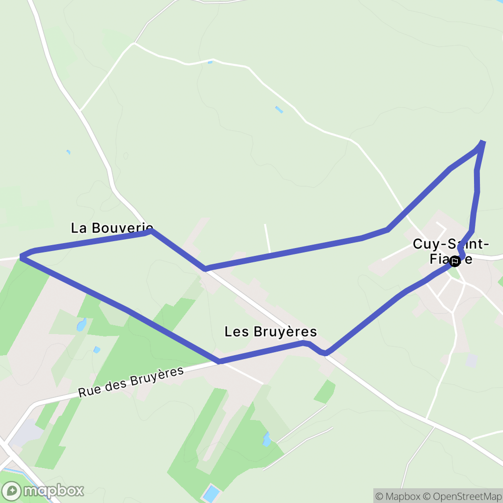 Cuy-Saint-Fiacre: routekaart voor buitenactiviteiten - France