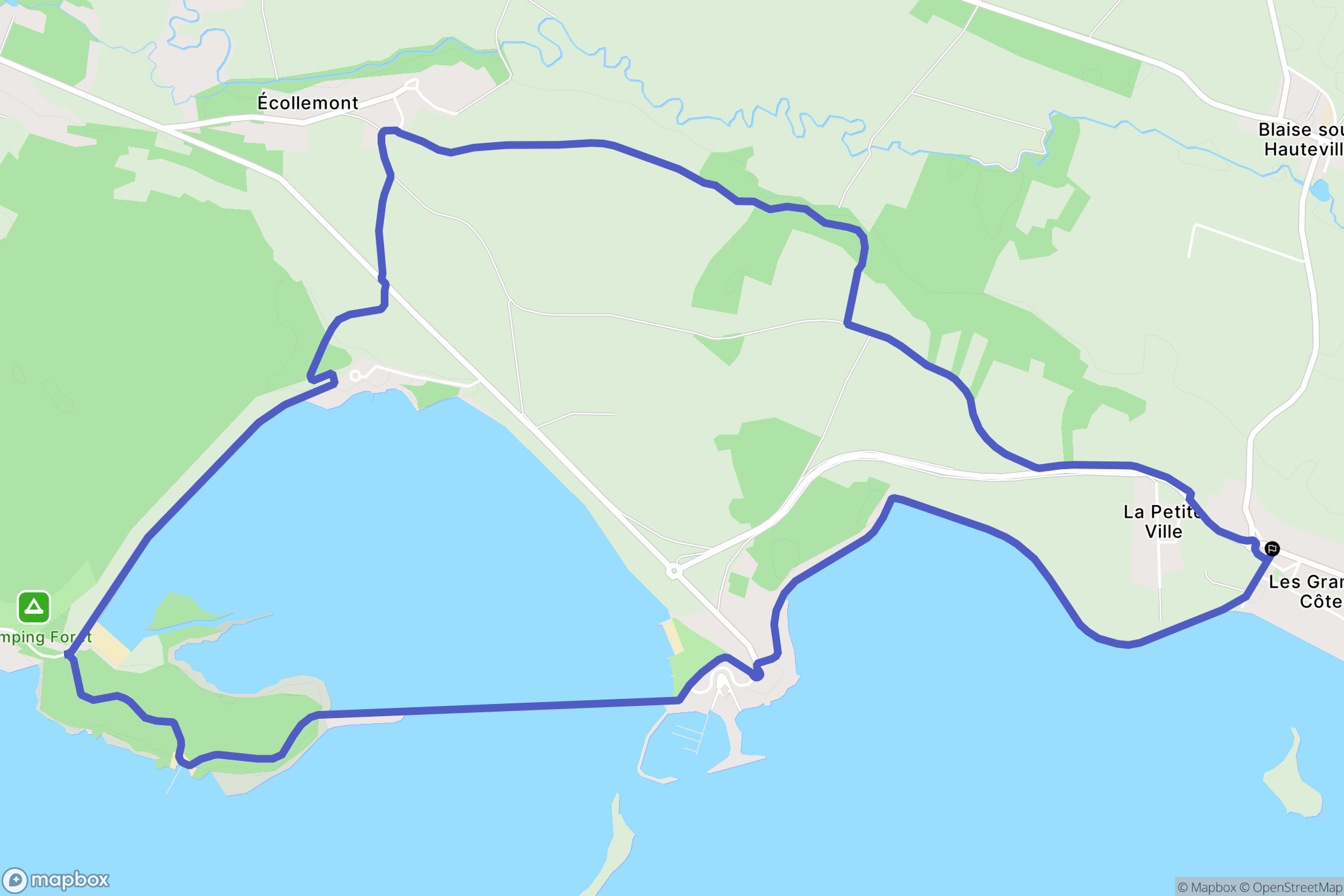 Sainte-Marie-du-Lac-Nuisement : carte du parcours de randonnée - France
