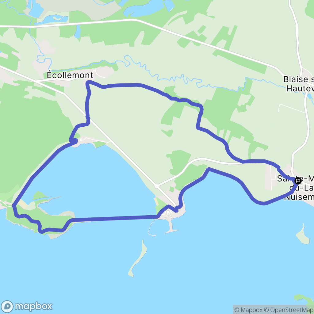 Sainte-Marie-du-Lac-Nuisement : carte du parcours de randonnée - France