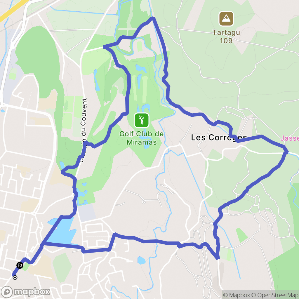 Miramas : carte du parcours de randonnée - France