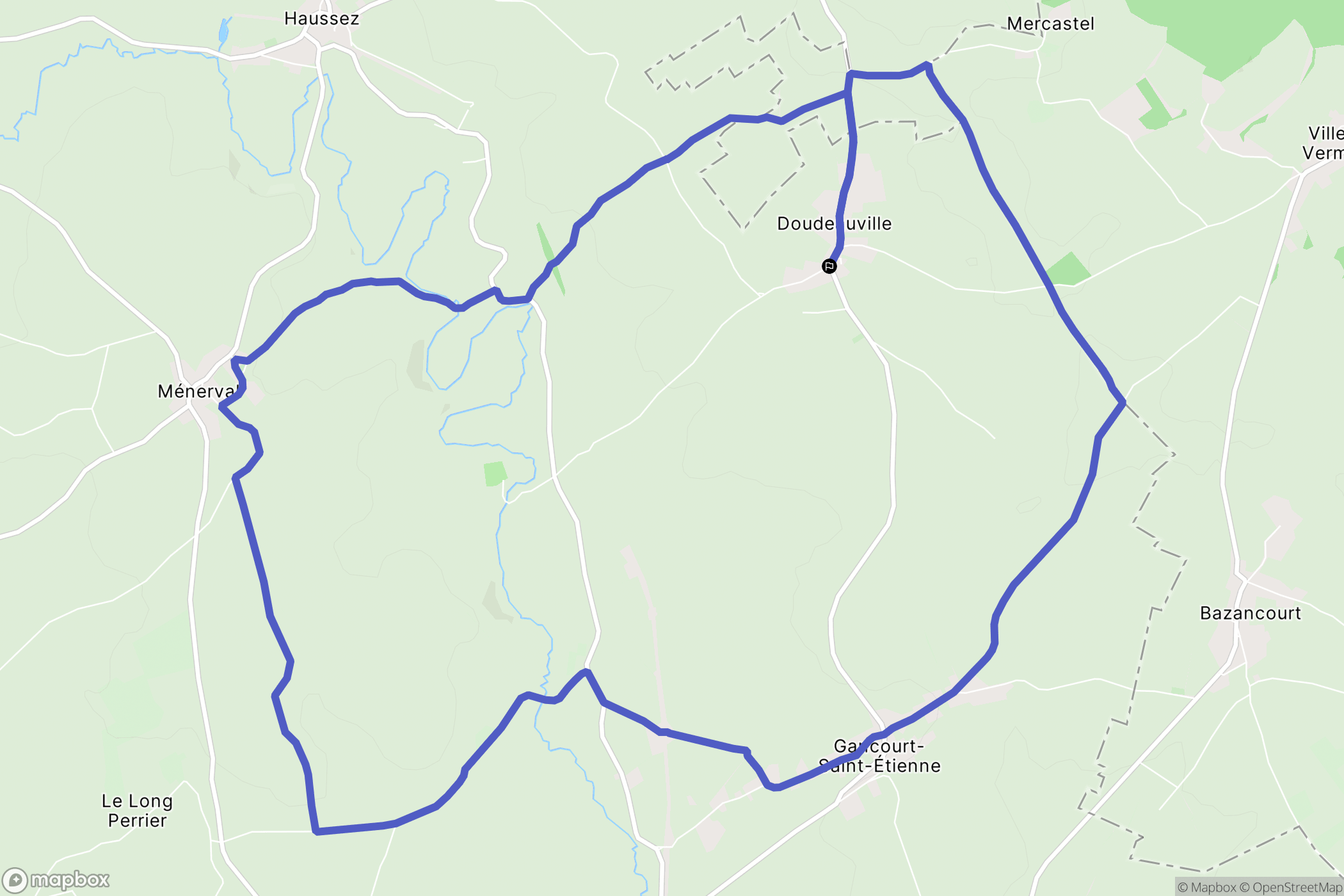 Doudeauville : carte du parcours de randonnée - France