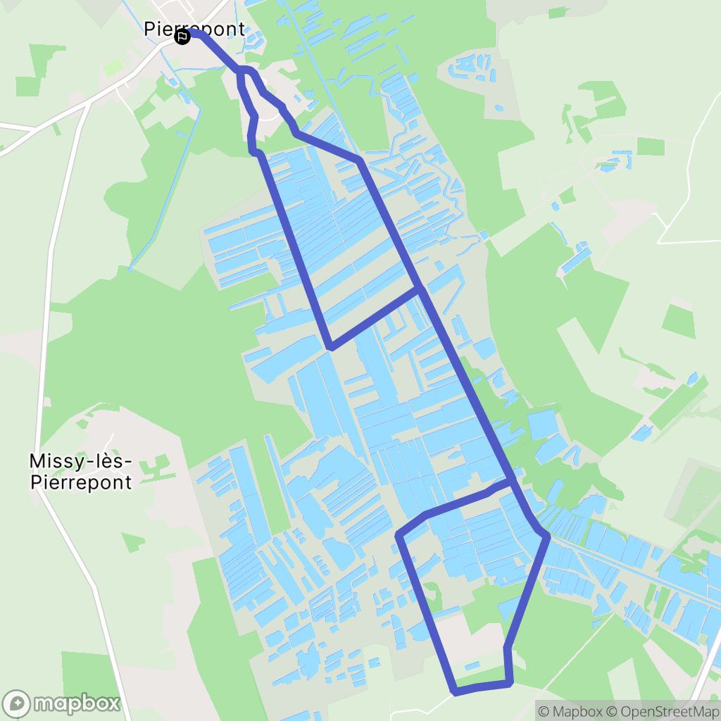 Pierrepont : carte du parcours de randonnée - France