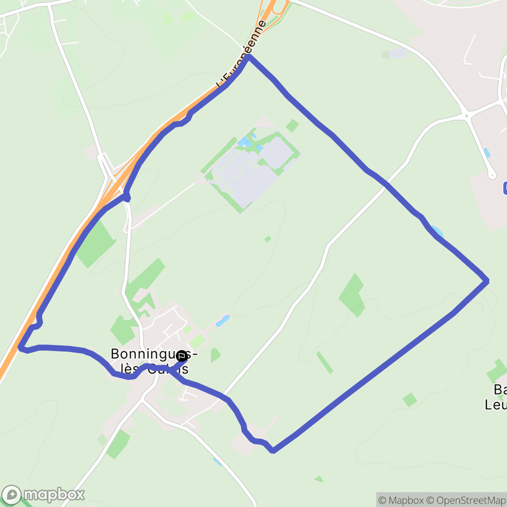Bonningues-lès-Calais : carte du parcours de randonnée - France
