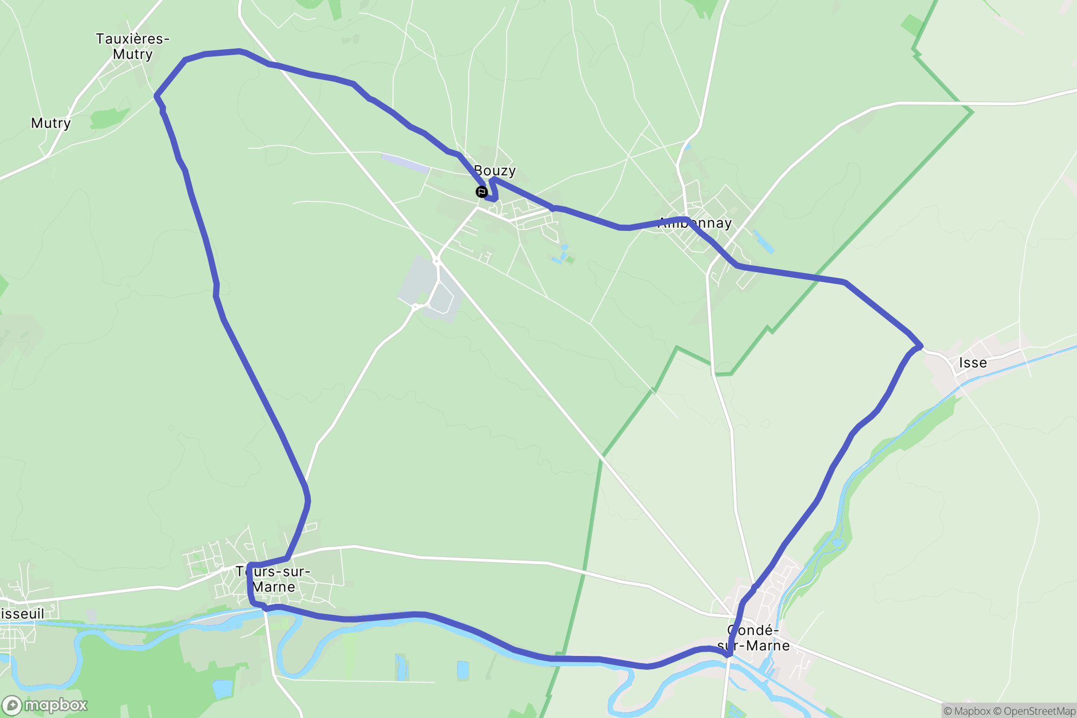 Bouzy: routekaart voor buitenactiviteiten - France