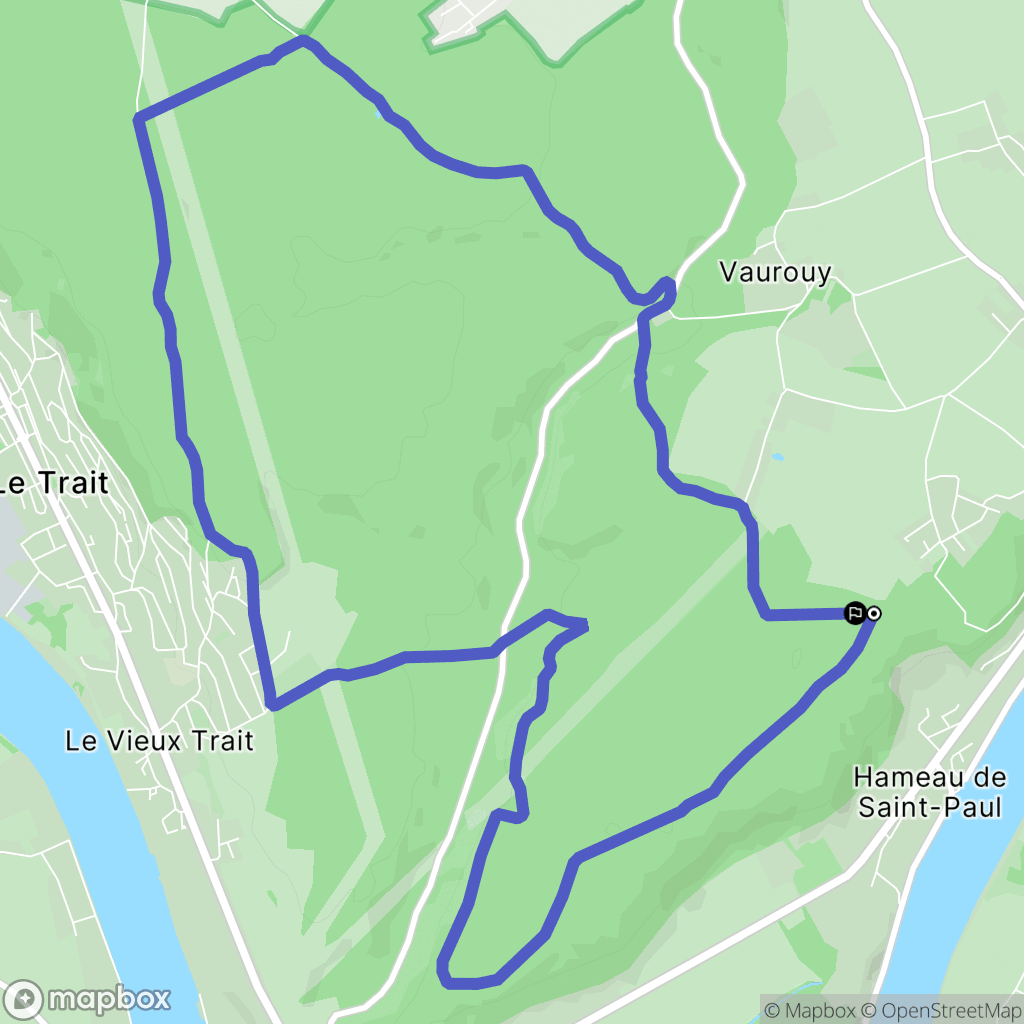 Le Trait : carte du parcours de randonnée - France