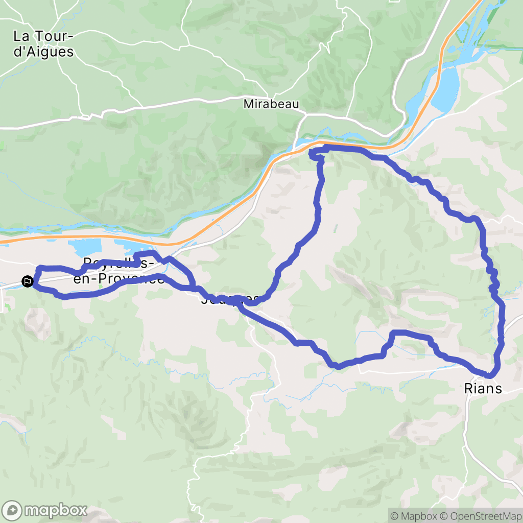 Meyrargues : carte du parcours de randonnée - France