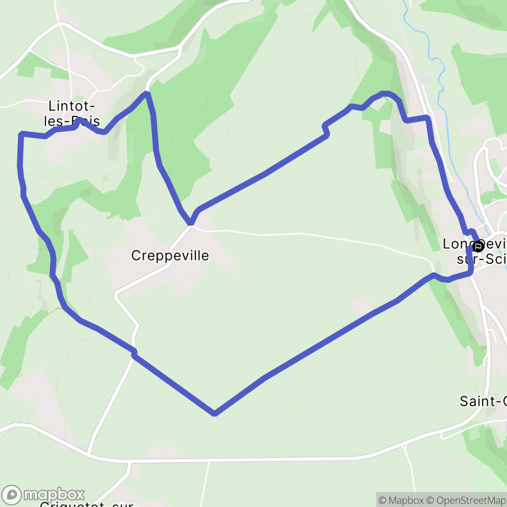 Longville-sur-Scie : carte du parcours de randonnée - France