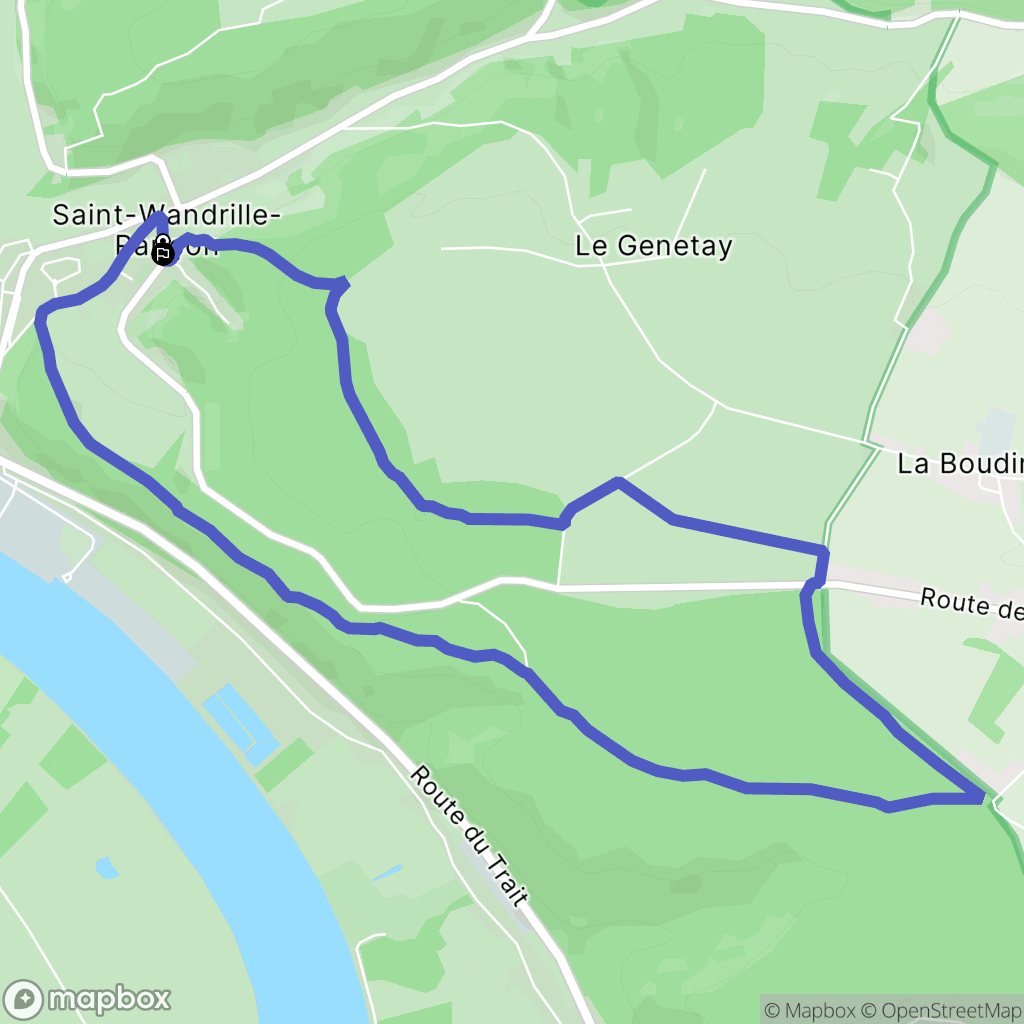 Saint-Wandrille-Rançon : carte du parcours de randonnée - France