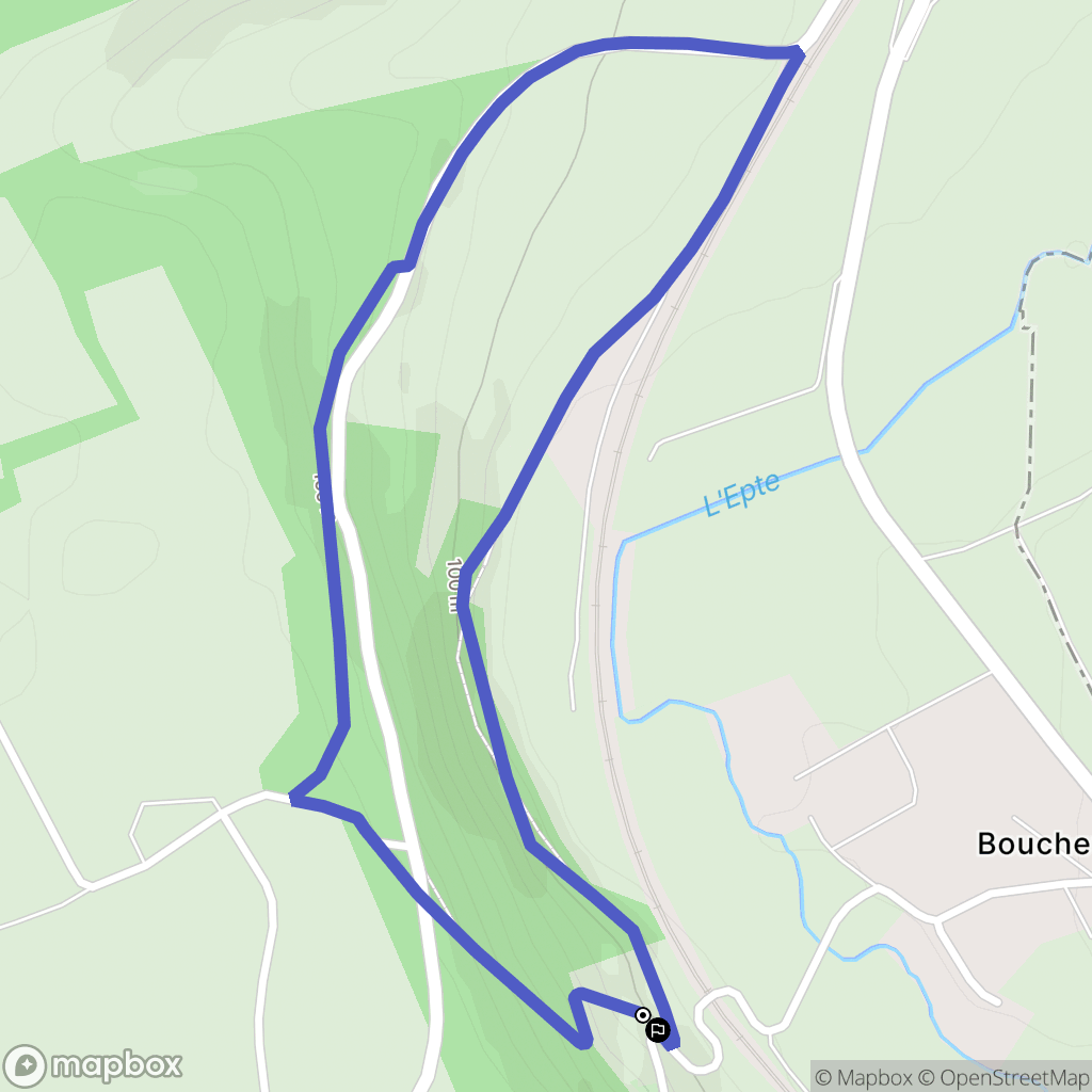 Bouchevilliers : carte du parcours de randonnée - France