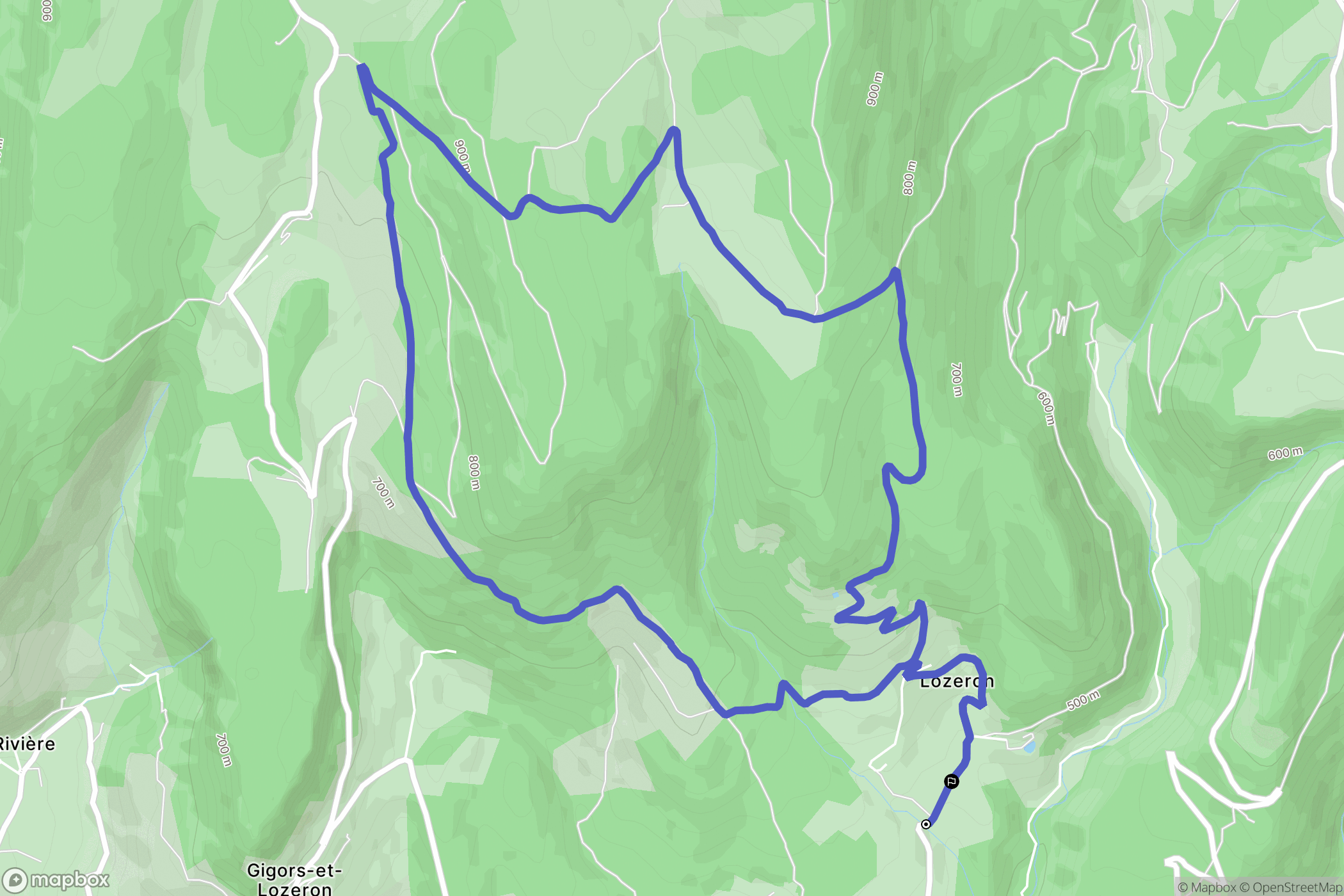 Gigors-et-Lozeron : carte du parcours de randonnée - France