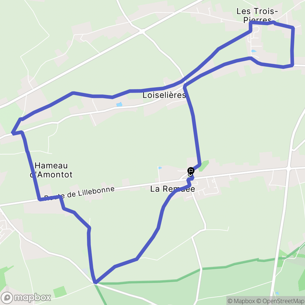 La Remuée : carte du parcours de randonnée - France