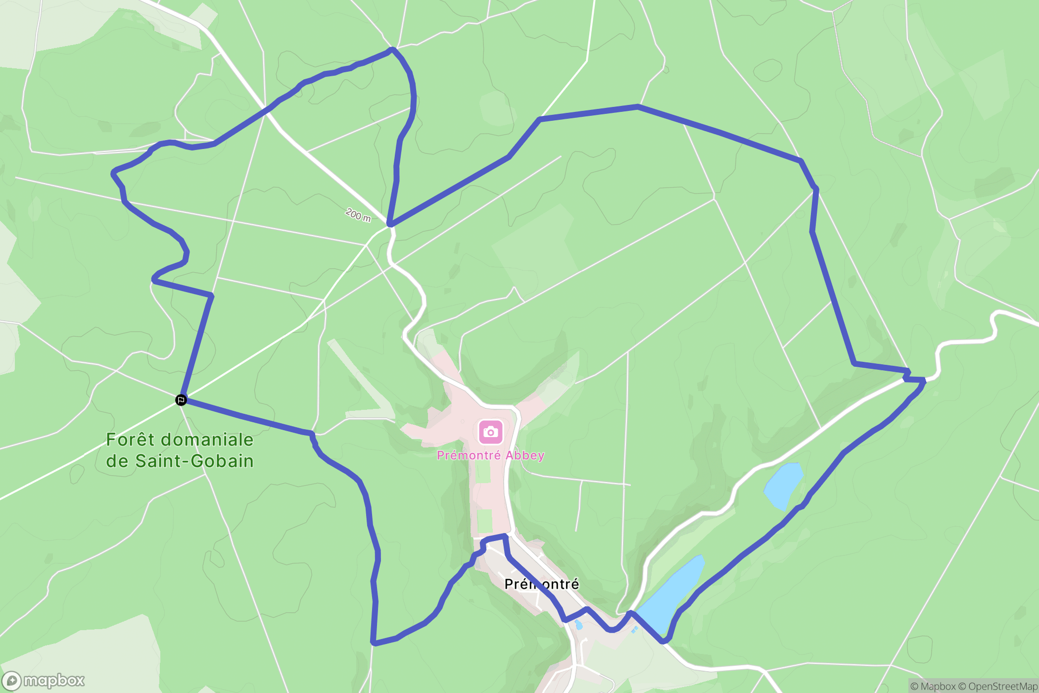 Bassoles-Aulers : carte du parcours de randonnée - France
