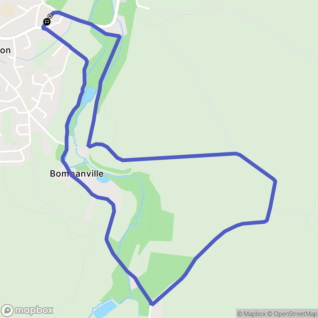 Thaon : carte du parcours de randonnée - France