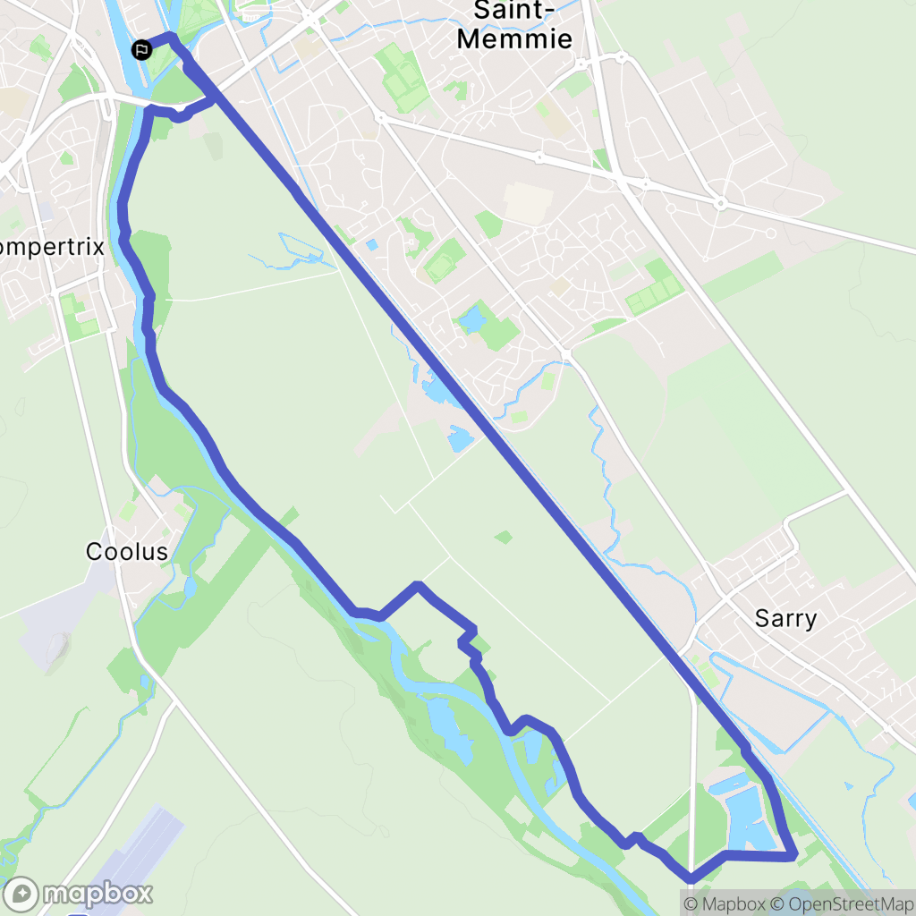 Châlons-en-Champagne : carte du parcours de randonnée - France