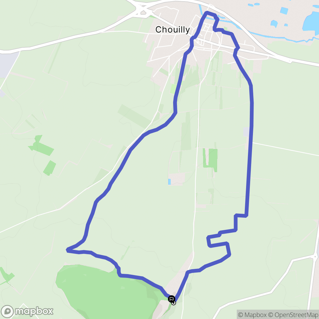 Chouilly : carte du parcours de randonnée - France