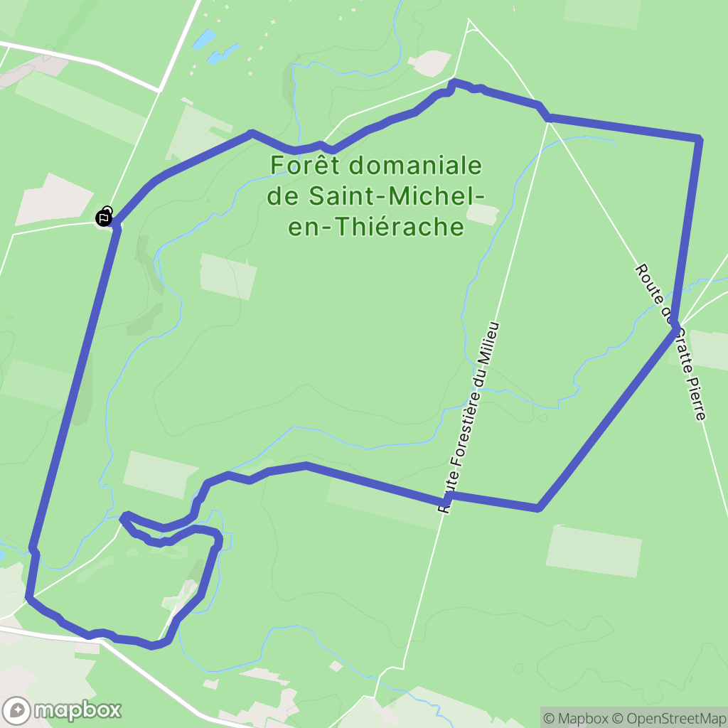 Saint-Michel : carte du parcours de randonnée - France
