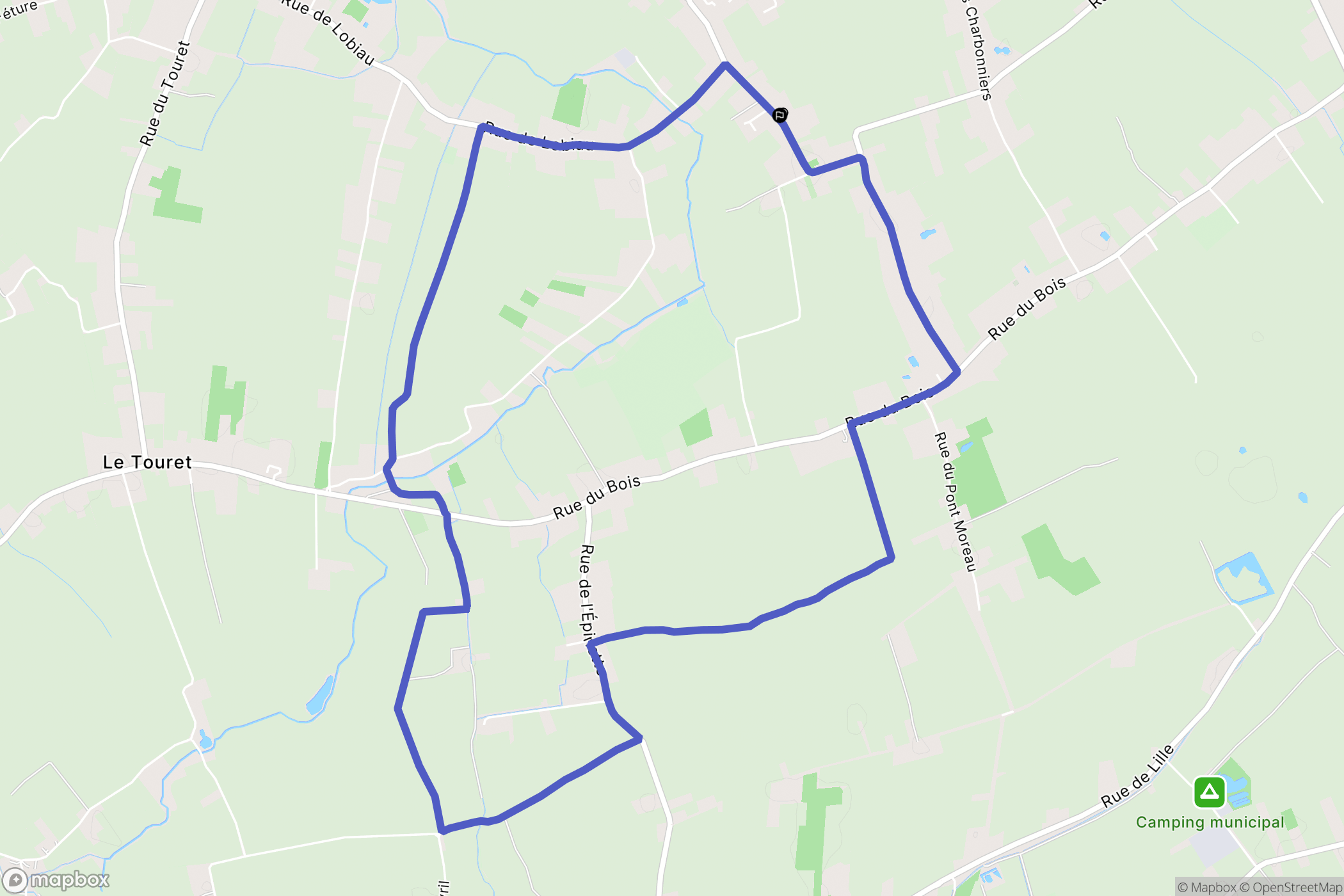 Richebourg : carte du parcours de randonnée - France