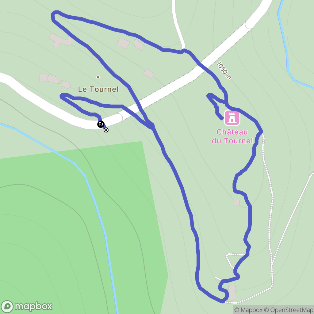 Mont Lozère et Goulet : carte du parcours de randonnée - France