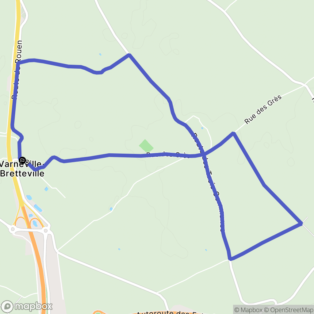 Varneville-Bretteville : carte du parcours de randonnée - France