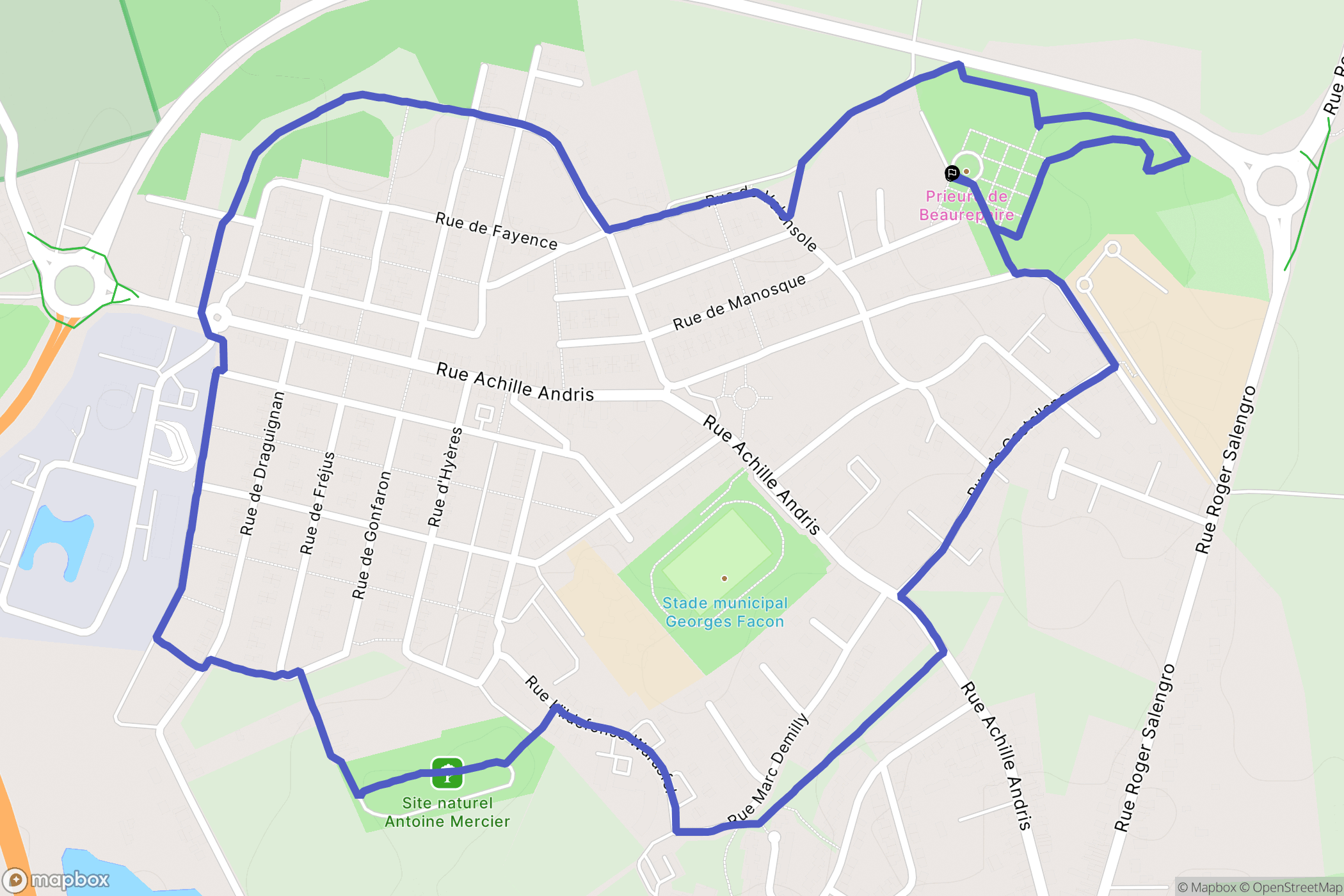 Somain : carte du parcours de randonnée - France