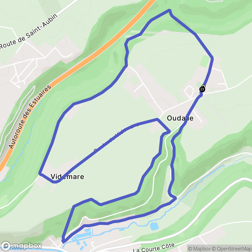 Oudalle : carte du parcours de randonnée - France