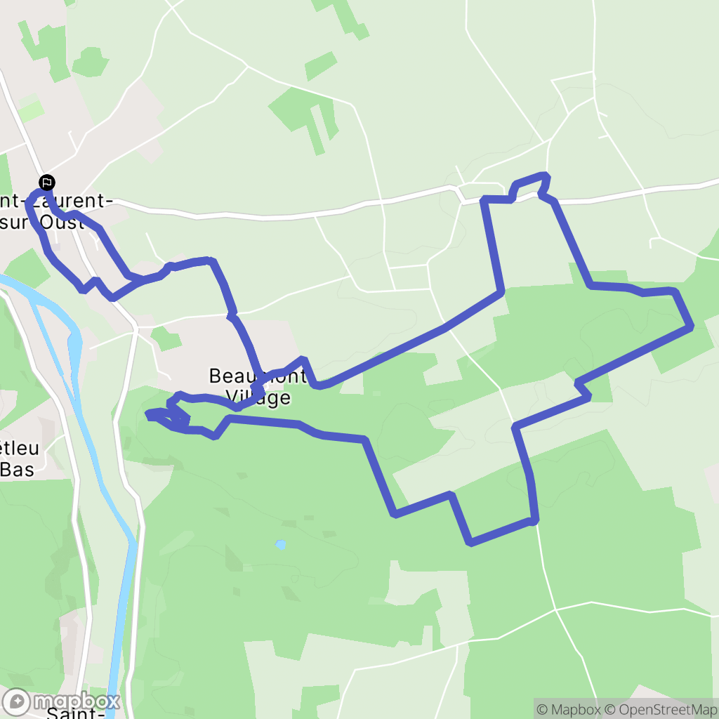 Saint-Laurent-sur-Oust : carte du parcours de randonnée - France