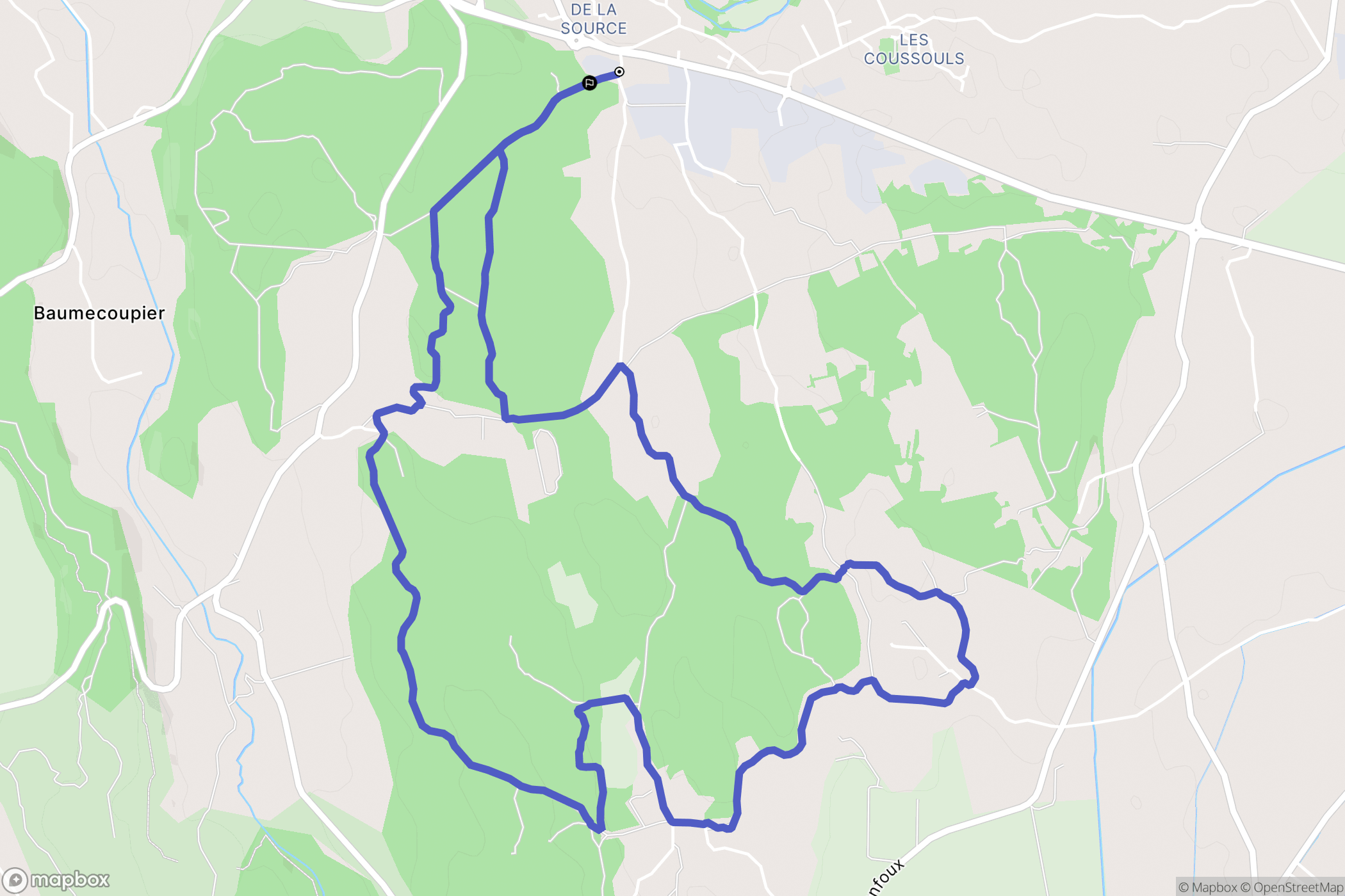 Grans : carte du parcours de randonnée - France