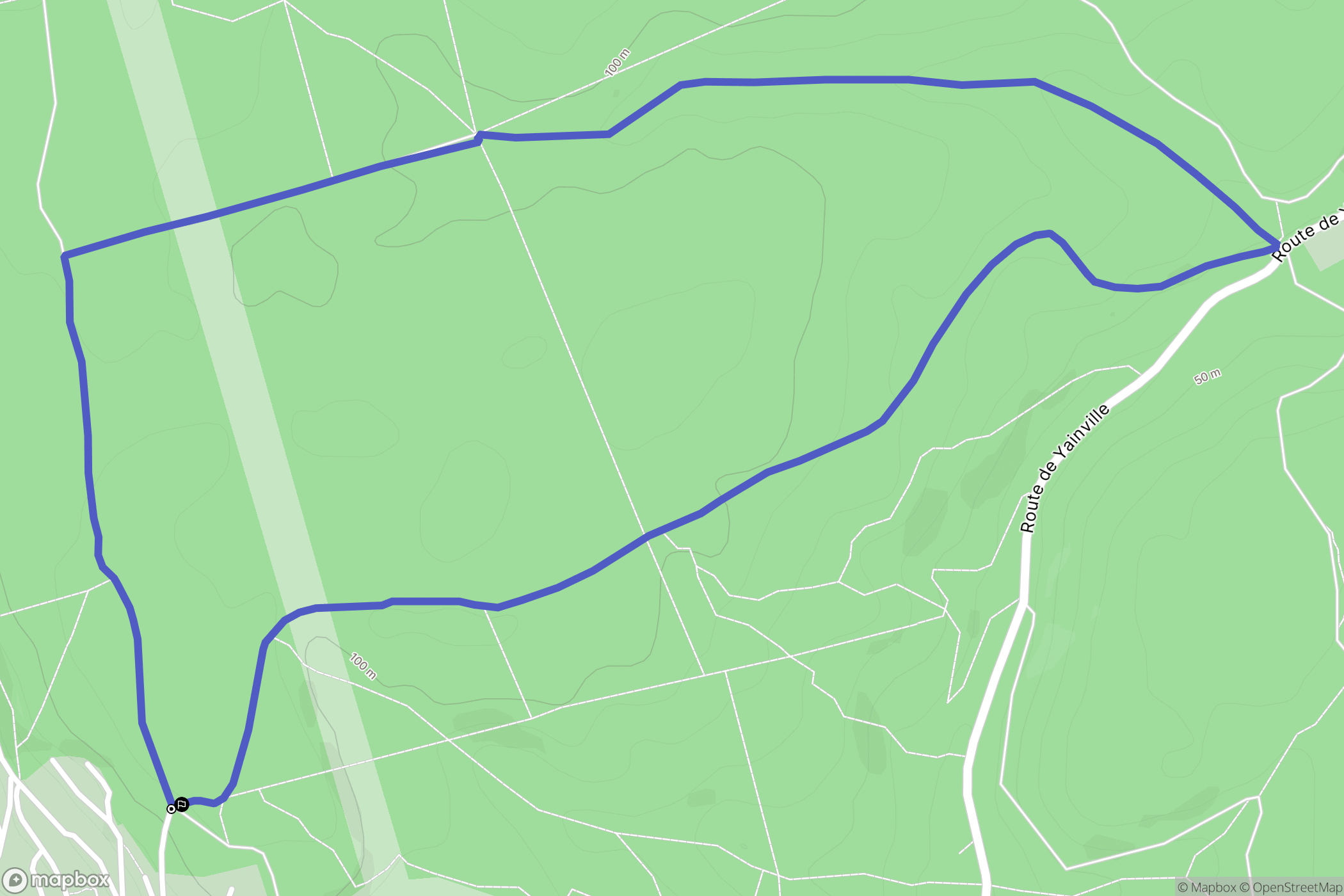 Le Trait : carte du parcours de randonnée - France